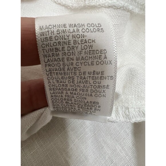 James Perse Standard Skirt 4 XL White Linen Mini Minimalist Basic Everyday - Picture 5 of 8